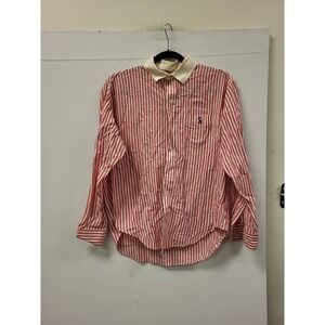 Mickey & Co by JG‎ Hook Shirt Size 12 Red White Striped Disney Womenswear Top